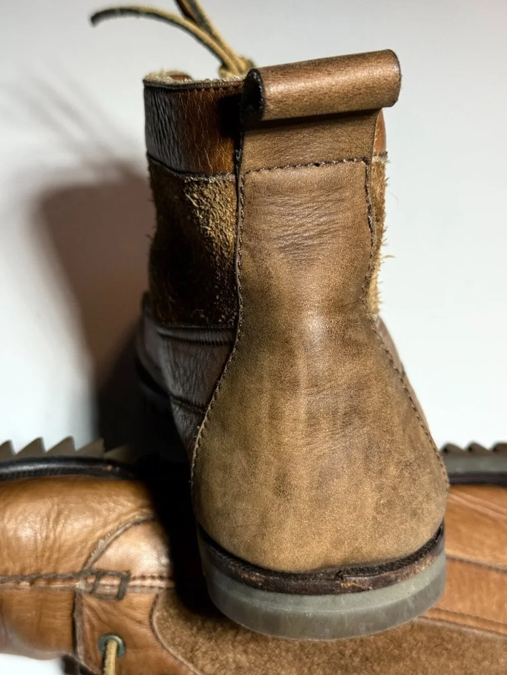 Vintage Bostonian Fantastic Double Leather Moccasins Leather Sole Mens Size 10 M
